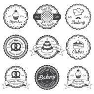 Set of vintage bakery emblems labels and designed elements 2 N2
