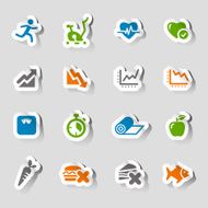 Stickers - Health and Fitness icons N2