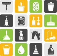 Silhouette Cleaning and hygiene icons