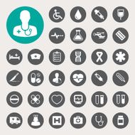 Medical icons set N9