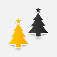 realistic design element christmas tree