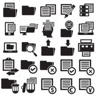 Documents icons vector
