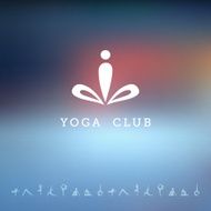 Blured background with yoga logo N2