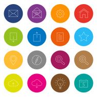 Thin Lines Icons Flat Design N2