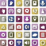 Web design icons set