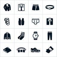 Men&#039;s fashion apparel icons N2