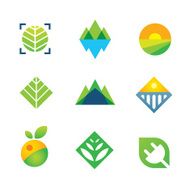 Wild green nature captured energy for future generation logo icon