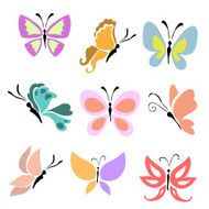 set of butterfly icons (vector) N2