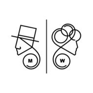 Toilet vector sign
