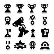 Trophy and awards icons N2