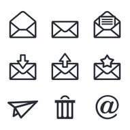 Mail icons set N2