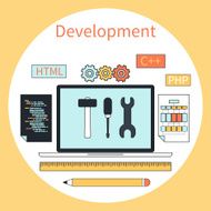 Web development instruments concept