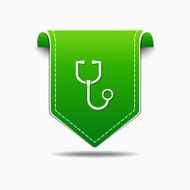 Stethoscope Green Vector Icon Design