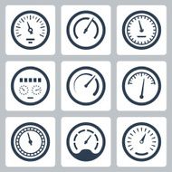 Meters vector icons set #2