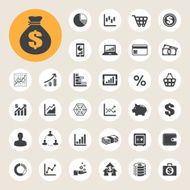 business and finance icon set N152