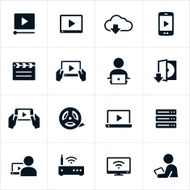 Online Video Streaming Icons