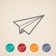 set of paper plane icons