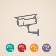 set of CCTV camera icons