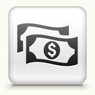 Square Button with Money