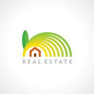 House abstract real estate countryside icon design template