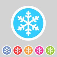 Snowflake flat icon N2