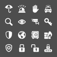 security icon set 3 vector eps10