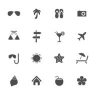Summer vacation theme icons