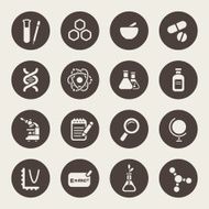 Science theme icons