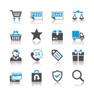 E-commerce icons - reflection theme