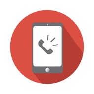 phone call in Smartphone flat icon