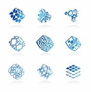 Vector abstract technology icons set