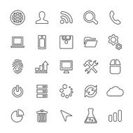 25 outline universal development icons
