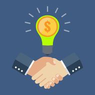 Business cooperation concept Flat design stylish