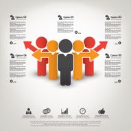 Business management strategy and human resource infographics