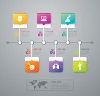 Infographic design template and marketing icons N22