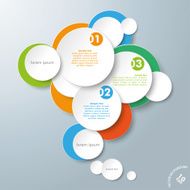 Infographic White Rings Colored Circles