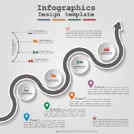 Road infographic timeline element layout Vector