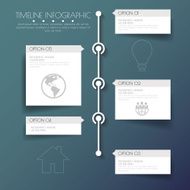 StepDesign flat long shadow clean number timeline template graph