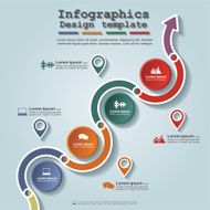 Road infographic timeline element layout Vector N2