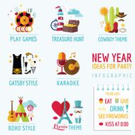 New Year Infographic - Party Ideas and Themes