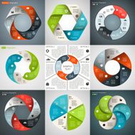 Vector circle infographic diagram presentation 6 options