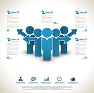 Business management strategy and human resource infographics N2