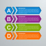 Abstract hexagon business options infographics template