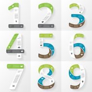 Vector font infographic diagram with numbers