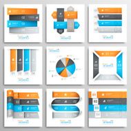 Set of Modern Infographics Elements N6