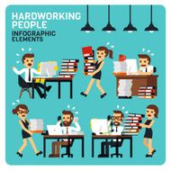 Hardworking People Infographic Elements N2