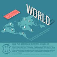 World map business vector background concept illustration design