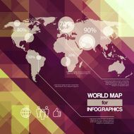 World Map Elements of Infographics