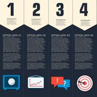 Business flat infographic template with text fields N8