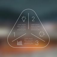 Circle line triangle infographic Template for cycle diagram graph presentation